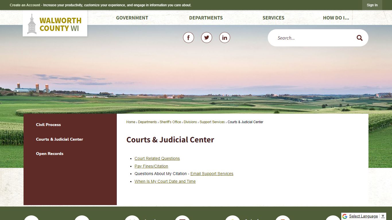 Courts & Judicial Center | Walworth County, WI